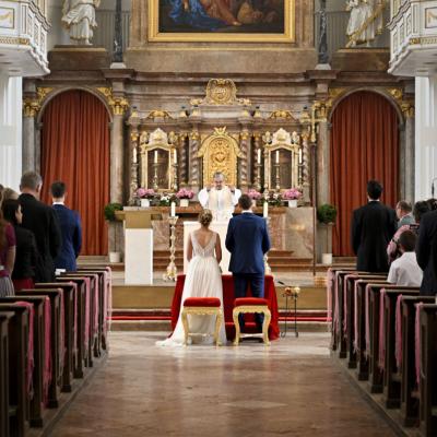Hochzeit, Brautpaar, Altar, Trauung, Gäste, Zeremonie, Ehe
